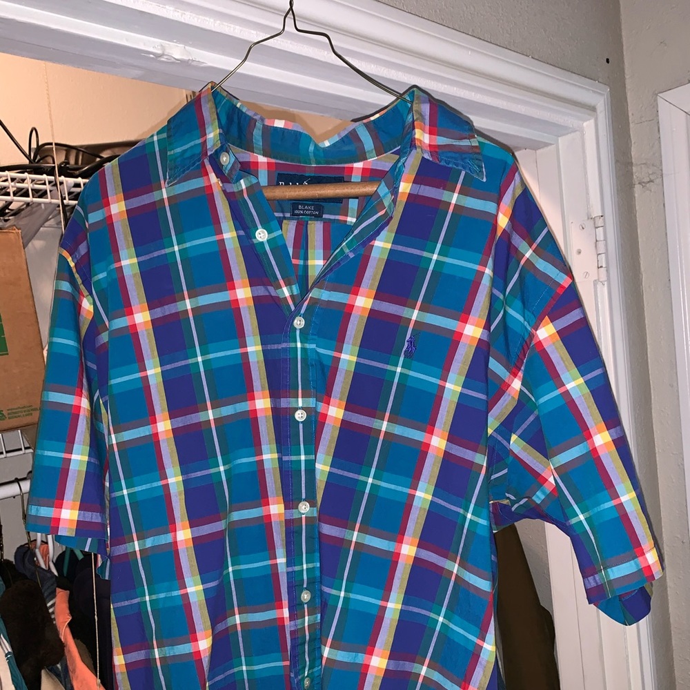Plaid polo shirt